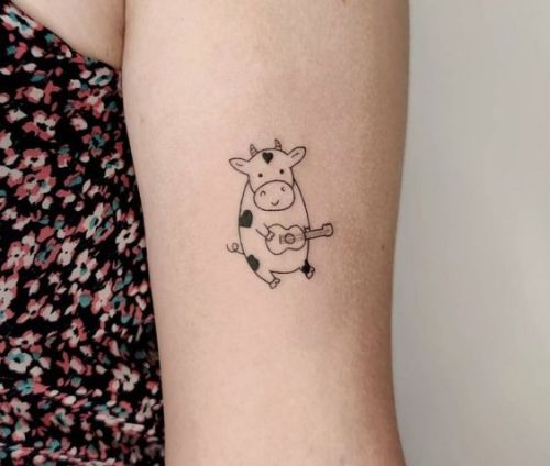 20 Cow Tattoo Small Ideas for
