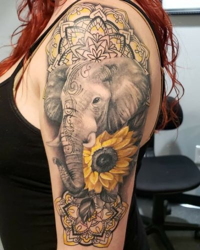 20 Elephant Shoulder Tattoos Ideas