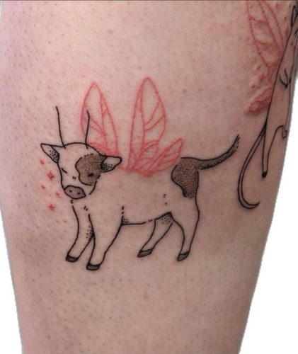 20 Cow Tattoo Small Ideas for