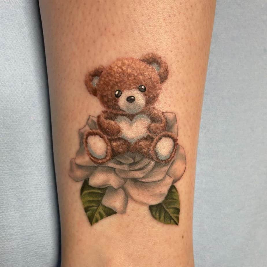 30 Teddy Bear Tattoo Designs Cute, Realistic, Fine Line, Matching, Feminine & Dark Tattoo Ideas