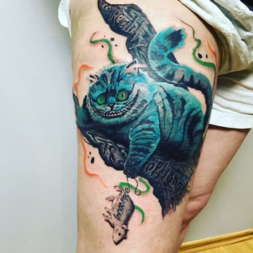15 Cheshire Cat Tattoo Ideas for Whimsical Souls