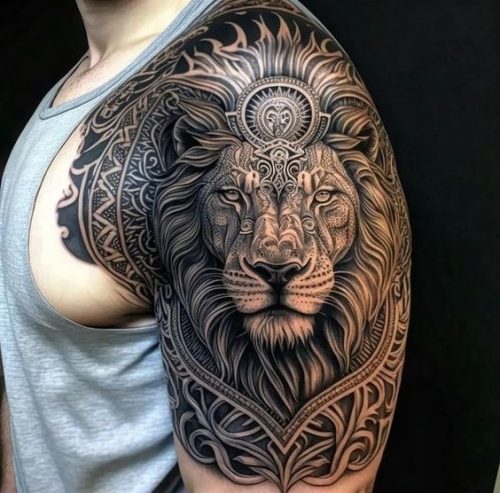Immerse in Depth: 22 3D Lion Tattoo Ideas