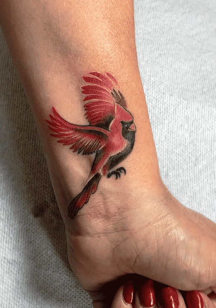 28 Cardinal Tattoo Ideas for Women and Men: Memorial, Fine Line, Stencil Outline, Small Flying