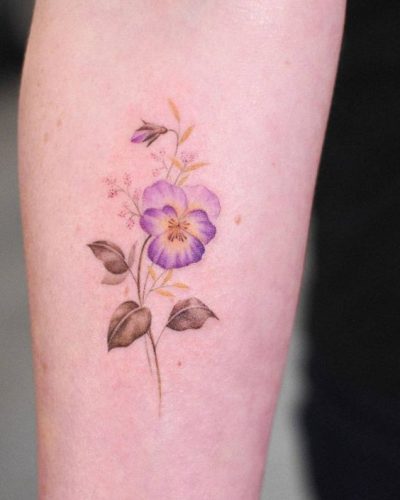 Discover the Charm of February Birth Flower Tattoos: Violets & Primroses Ink Ideas