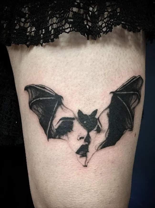 Bat Tattoo 25 Ideas in A Collection of Stencil, Gothic, Old School, and Simple Arm and Chest Tattoos