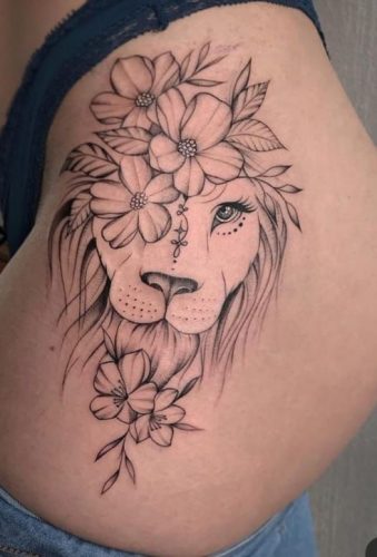 Lion Tattoo Outline: 19 Bold and Striking Silhouette Designs