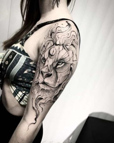 Lion Tattoo Sleeve: 18 Captivating Full Arm Designs