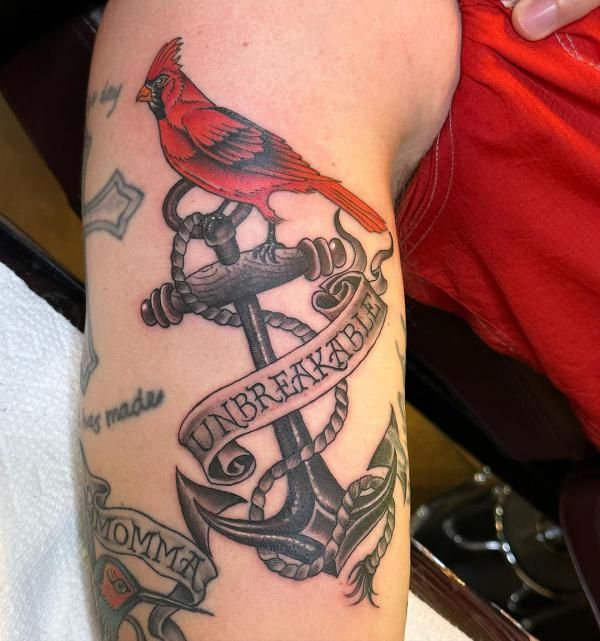 28 Cardinal Tattoo Ideas for Women and Men: Memorial, Fine Line, Stencil Outline, Small Flying