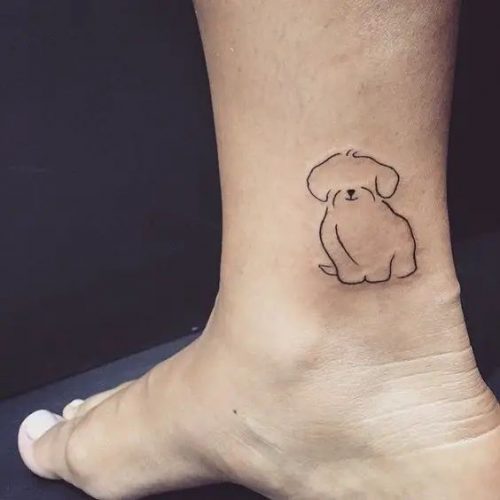 18 Minimalist Dog Tattoo Ideas