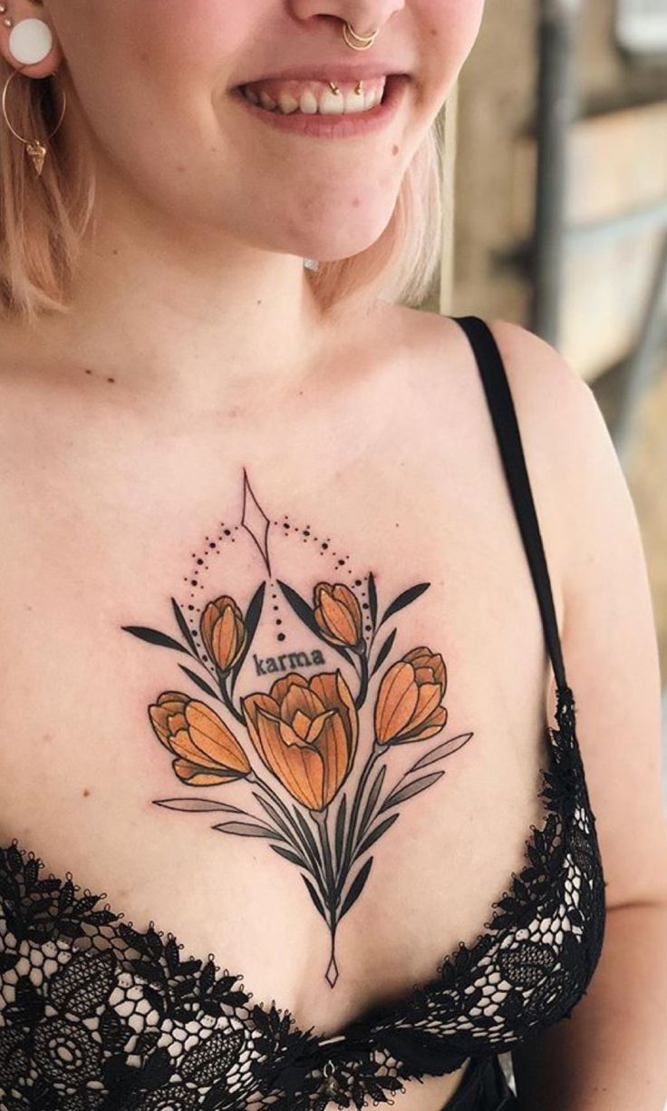 29 Ideas Sternum Tattoo : A Guide to Bold, Feminine & Unique Designs