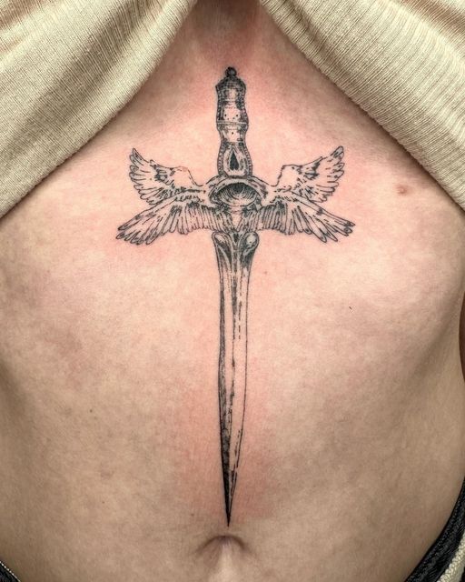 30 Dagger Tattoo Ideas : Neotraditional, Fine Line, Gothic, Butterfly, Panther, Fantasy Designs