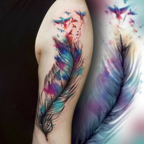 17 Watercolor Tattoo Sleeve Inspiration