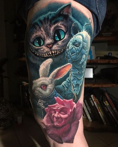 Immerse in the Magic: 15 Alice in Wonderland Tattoo Sleeves for