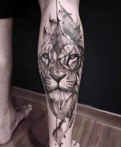 Leg Lion Tattoo: 22 Dynamic Designs for a Daring Look