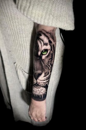 25 Tiger Tattoo on Forearm Ideas