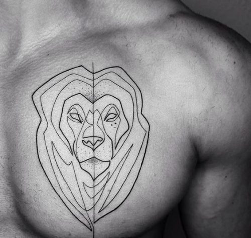 Lion Tattoo Outline: 19 Bold and Striking Silhouette Designs