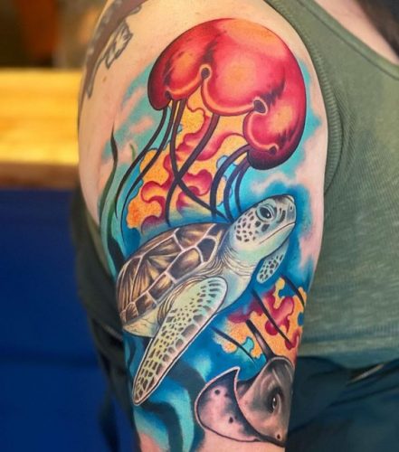 21 Sea Turtle Tattoo Design
