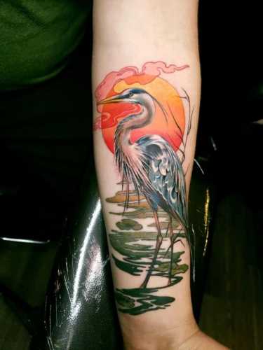 21 Heron Tattoo Ideas
