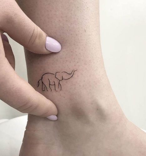 19 Elephant Ankle Tattoos Ideas