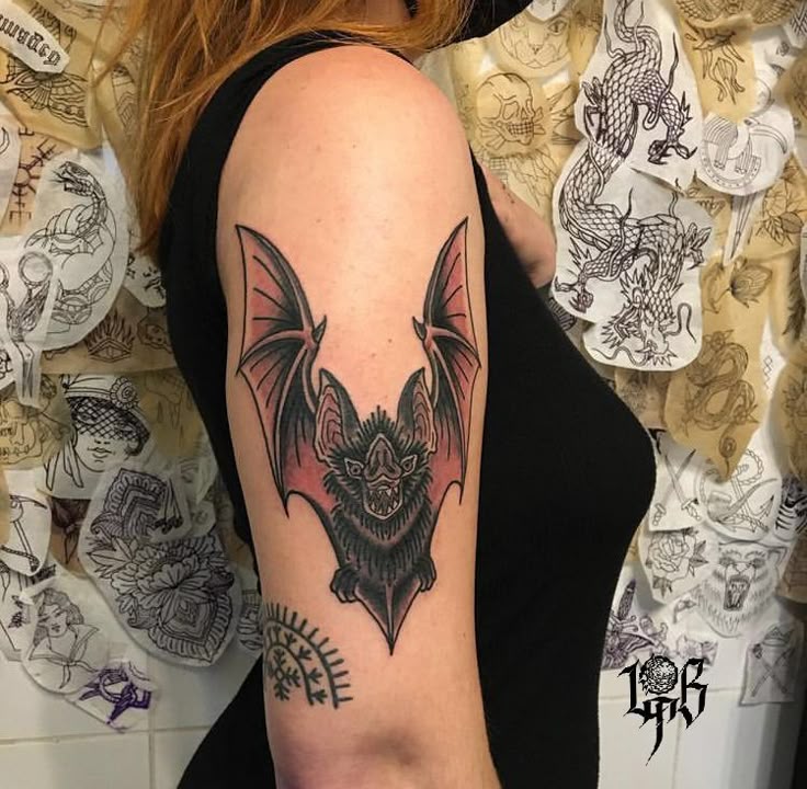 Bat Tattoo 25 Ideas in A Collection of Stencil, Gothic, Old School, and Simple Arm and Chest Tattoos