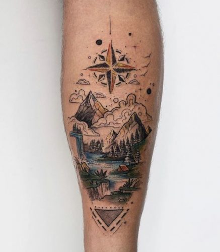 Discover the Great Outdoors on Your Skin: 20 Inspiring Camping Tattoo Designs for Nature Lovers in