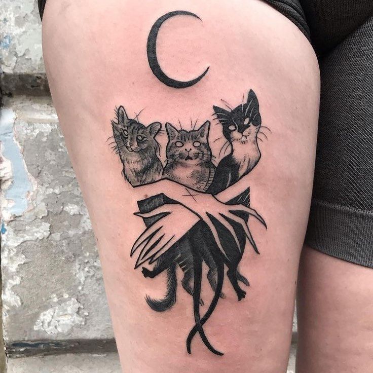 Here Are 28 Cat Tattoo Ideas to Consider in for Women and Men: Minimalist, Funny, Gothic