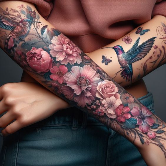 Discover 24 Stunning Flower Bouquet Tattoo Ideas: Delicate, Colorful, and Minimalist Designs
