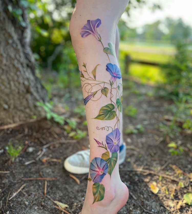 29 Morning Glory Tattoo Ideas: Elegant Vines, Quiet Symbolism, and Wearable Color