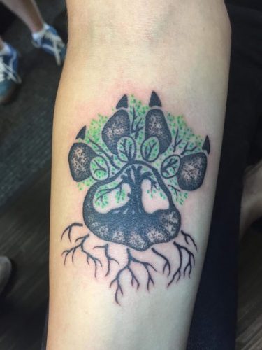 17 Cat Paw Print Tattoo Ideas