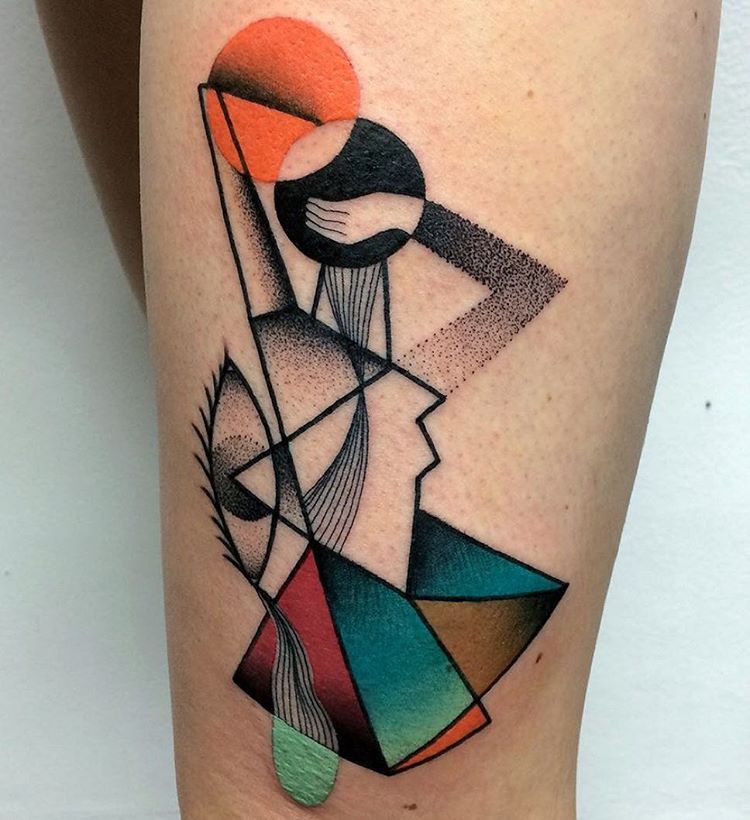 Abstract Tattoo Ideas : 30 Unique Designs, Fineline, Geometric & Black Work Designs