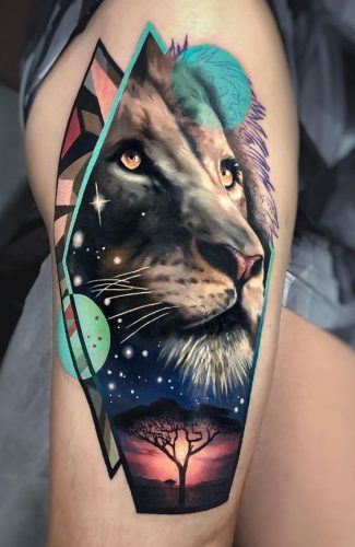 Watercolor Lion Tattoo: 20 Vibrant and Artistic Designs