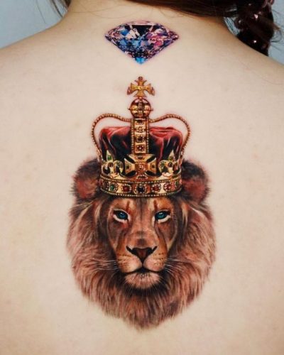 Regal and Majestic: 22 Lion Tattoo with Crown Ideas