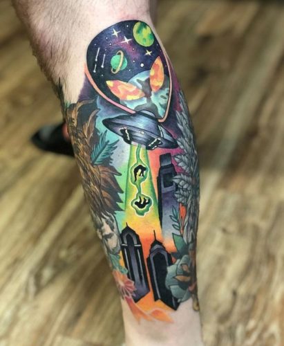 Explore the Cosmos with Style: 20 Stunning Alien Tattoo Ideas to Inspire Your Next Ink Adventure in