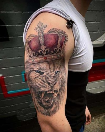 Regal and Majestic: 22 Lion Tattoo with Crown Ideas