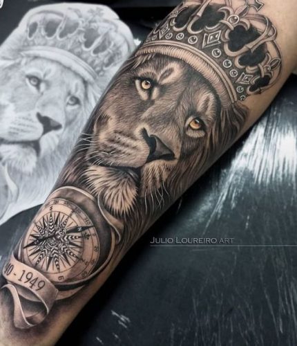 24 Lion Tattoo Half Sleeve: Showcase Power and Artistry
