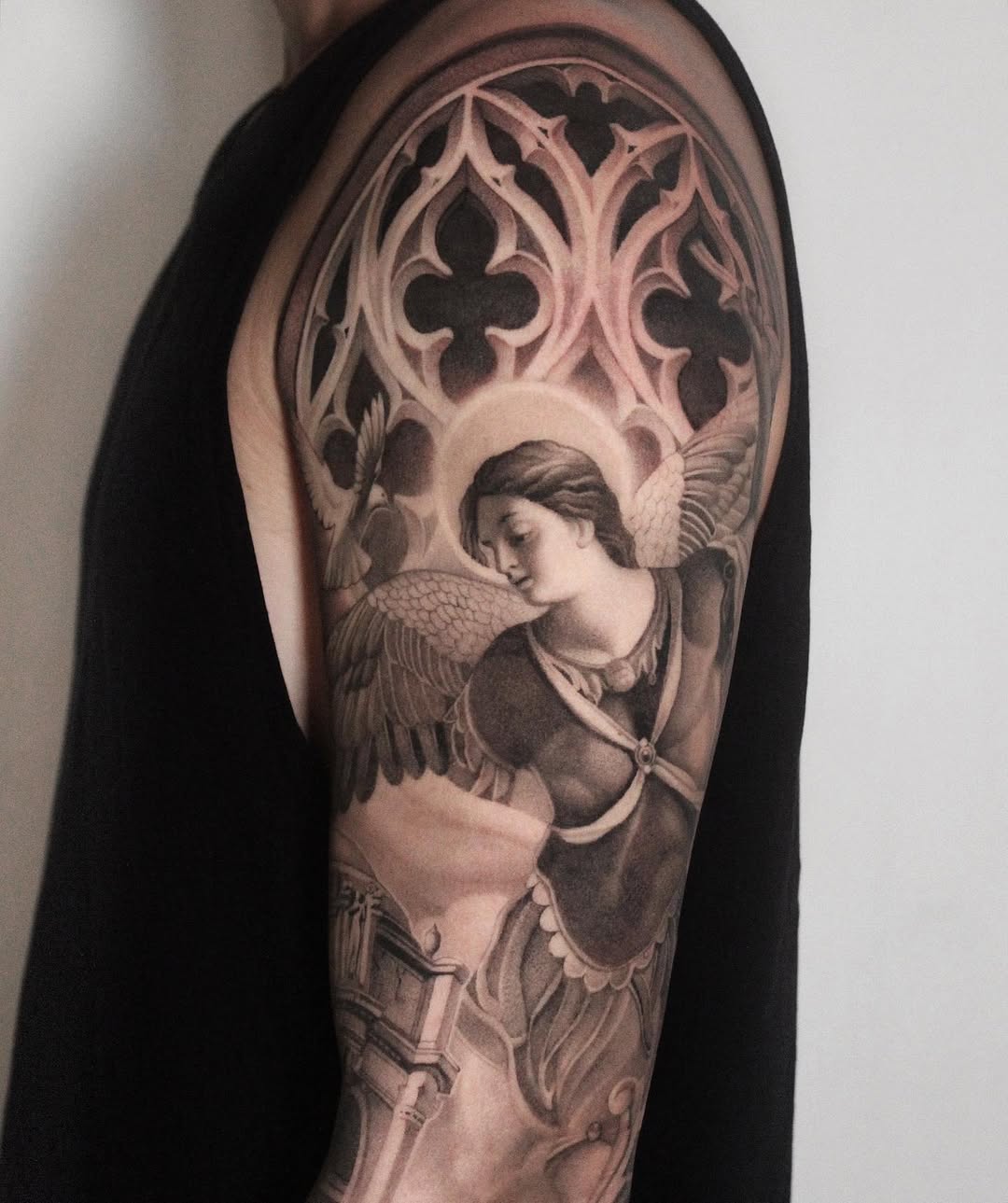 29 Powerful St Michael Tattoo Designs for Men and Women   Forearm, Sleeve, Geometric, Traditional