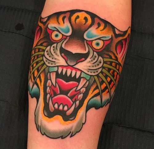 22 Old School Tiger Tattoo Ideas