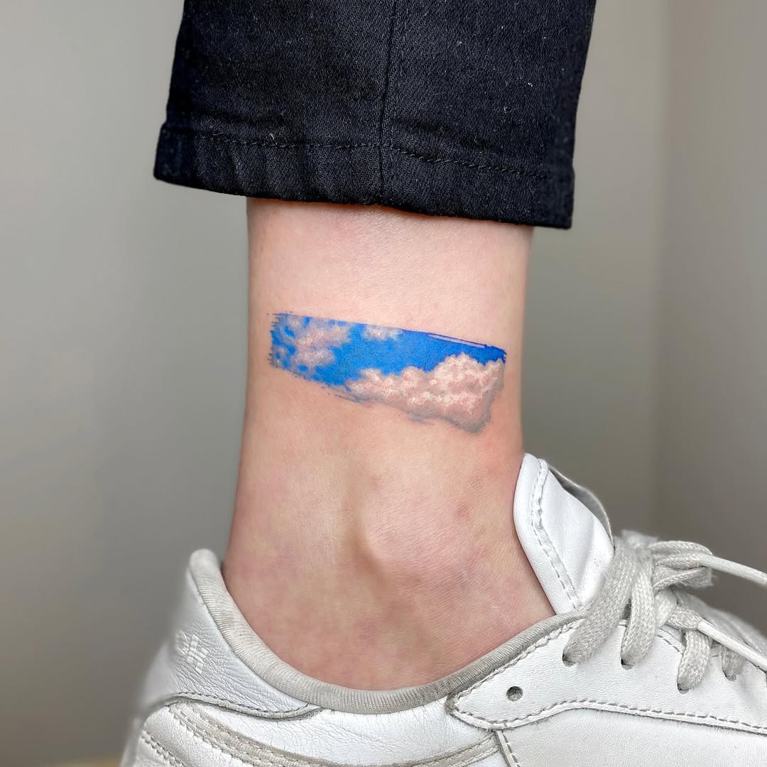 26 Cloud Tattoo Ideas with Sleeve Backgrounds, Stencil Designs, Realistic Heavens, Anime Inspiration
