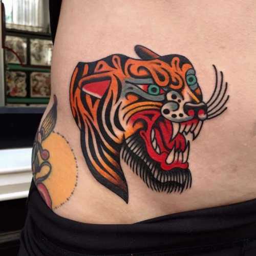 22 Old School Tiger Tattoo Ideas