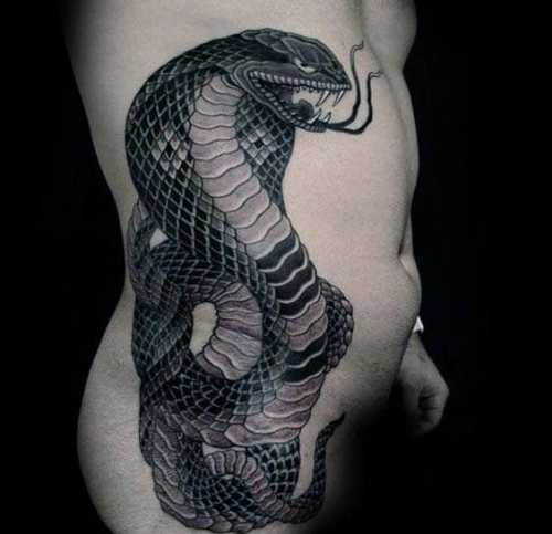 21 Mesmerizing Snake Tattoos on Stomach Ideas