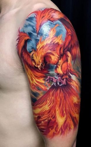 20 Rising Phoenix Tattoo Ideas