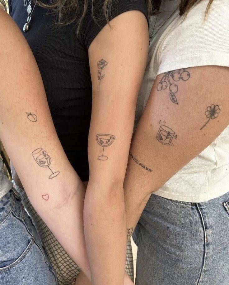 30 Unique Bestie Tattoo Ideas for Small, Meaningful, Funny & Matching BFF Tattoos