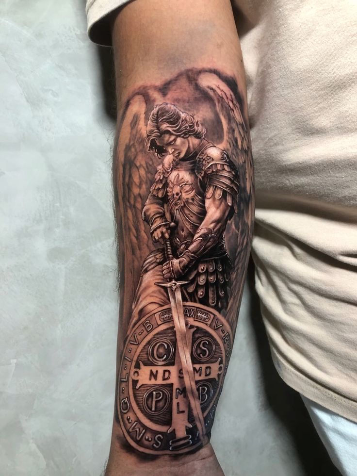 28 Archangel Michael Tattoo Designs for Men and Women   Realism, Sleeve, and Geometric Ideas