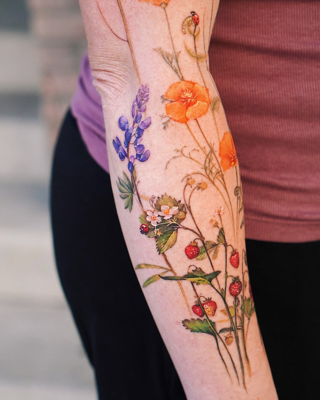 29 Wildflower Tattoo Ideas: Dainty Fine Line, Arm Sleeves, Ankle Wraps, Minimalist Shoulder Designs