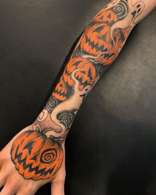 28 Pumpkin Tattoo Ideas Cute, Scary, Flash & Traditional Designs
