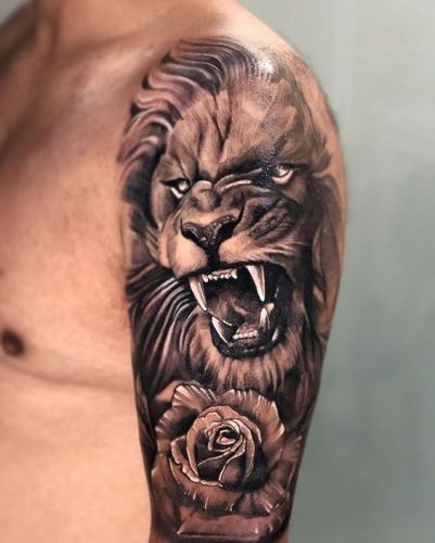 21 Shoulder Lion Tattoo: Showcase Power and Beauty