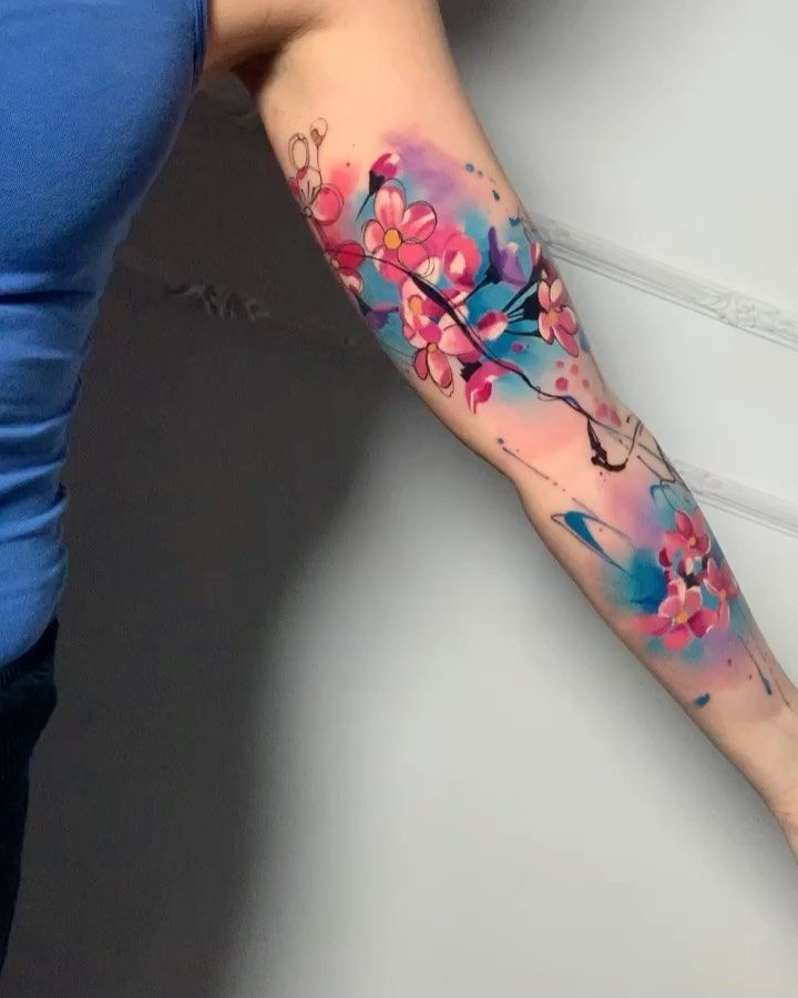 30 Stunning Cherry Blossom Tattoo Ideas for : Designs for Men and Women