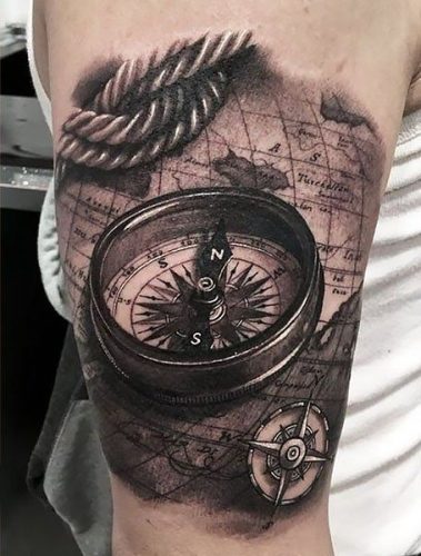 Find Your Direction: 20 Compass Tattoo Ideas for Men