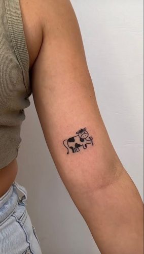 20 Cow Tattoo Small Ideas for