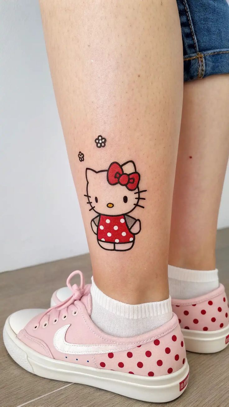 Hello Kitty Tattoo 29 Ideas for Women, Men & Couples Sleeve, Fine Line, Y2K, Cien Pies & More
